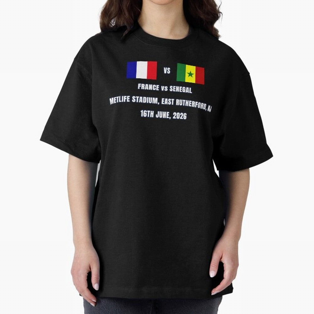 France vs Senegal 16 June 2026 ¨C Football Match Design East Rutherford Classic T-Shirt Carry the Dream of FIFA World Cup 2026 USA Canada Mexico Driven by Neymar, Brazil Energy, Soccer Culture, Superstar Moments, National Team Dreams and