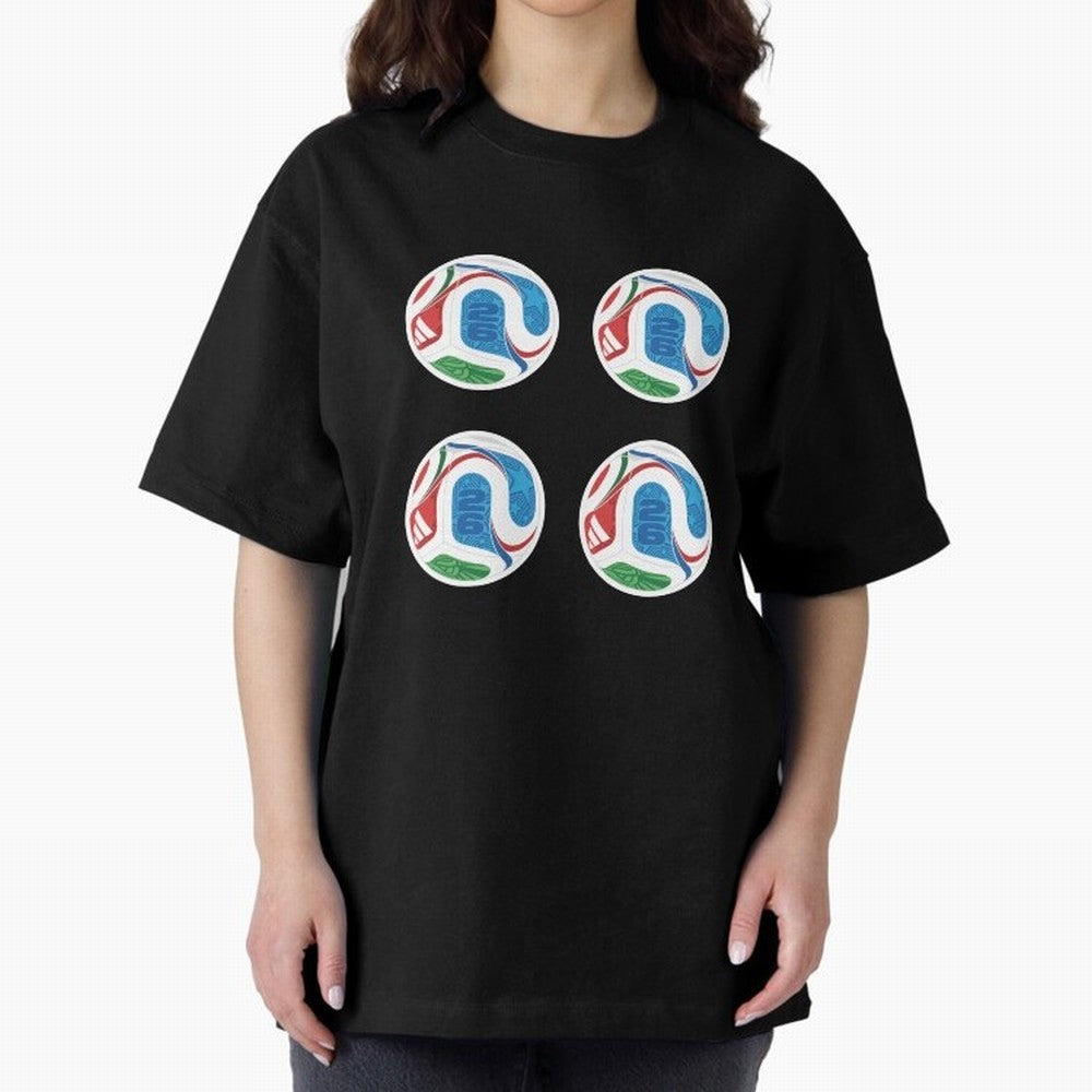 2026 World Soccer Ball Sticker Pack (4 pcs) Classic T-Shirt Make Game Day About the FIFA World Cup 2026 Journey through Neymar, Haaland and Cristiano Ronaldo Highlights, Portugal, Spain and Germany Pride, Goal Celebration Energy, Supporter