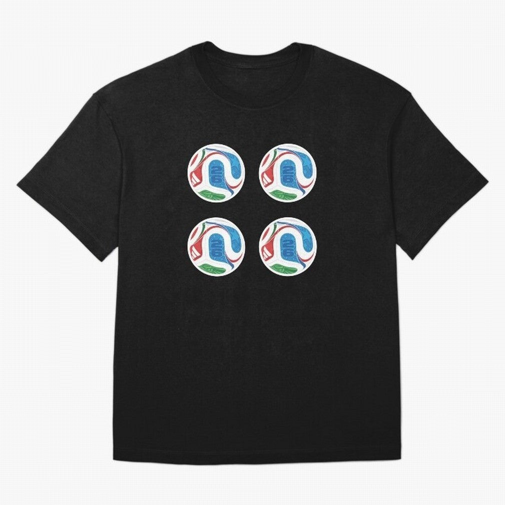 2026 World Soccer Ball Sticker Pack (4 pcs) Classic T-Shirt Make Game Day About the FIFA World Cup 2026 Journey through Neymar, Haaland and Cristiano Ronaldo Highlights, Portugal, Spain and Germany Pride, Goal Celebration Energy, Supporter