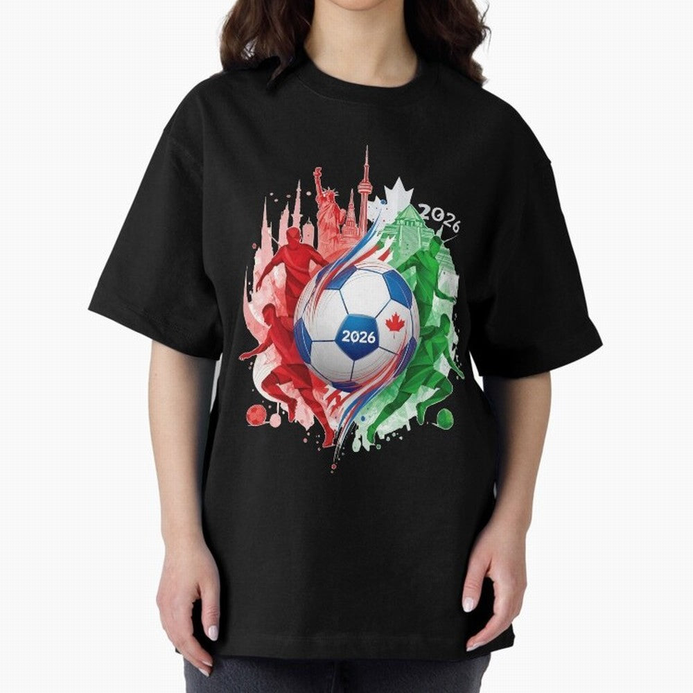 Internation Unity 2026 Classic T-Shirt Keep the Match Day Mood of Match Day Hype around FIFA World Cup 2026 Group Stage, Mbappe, Portugal, Championship Spirit, Famous Goals, Roaring Crowds and International Football Unity; Perfect for Fans,