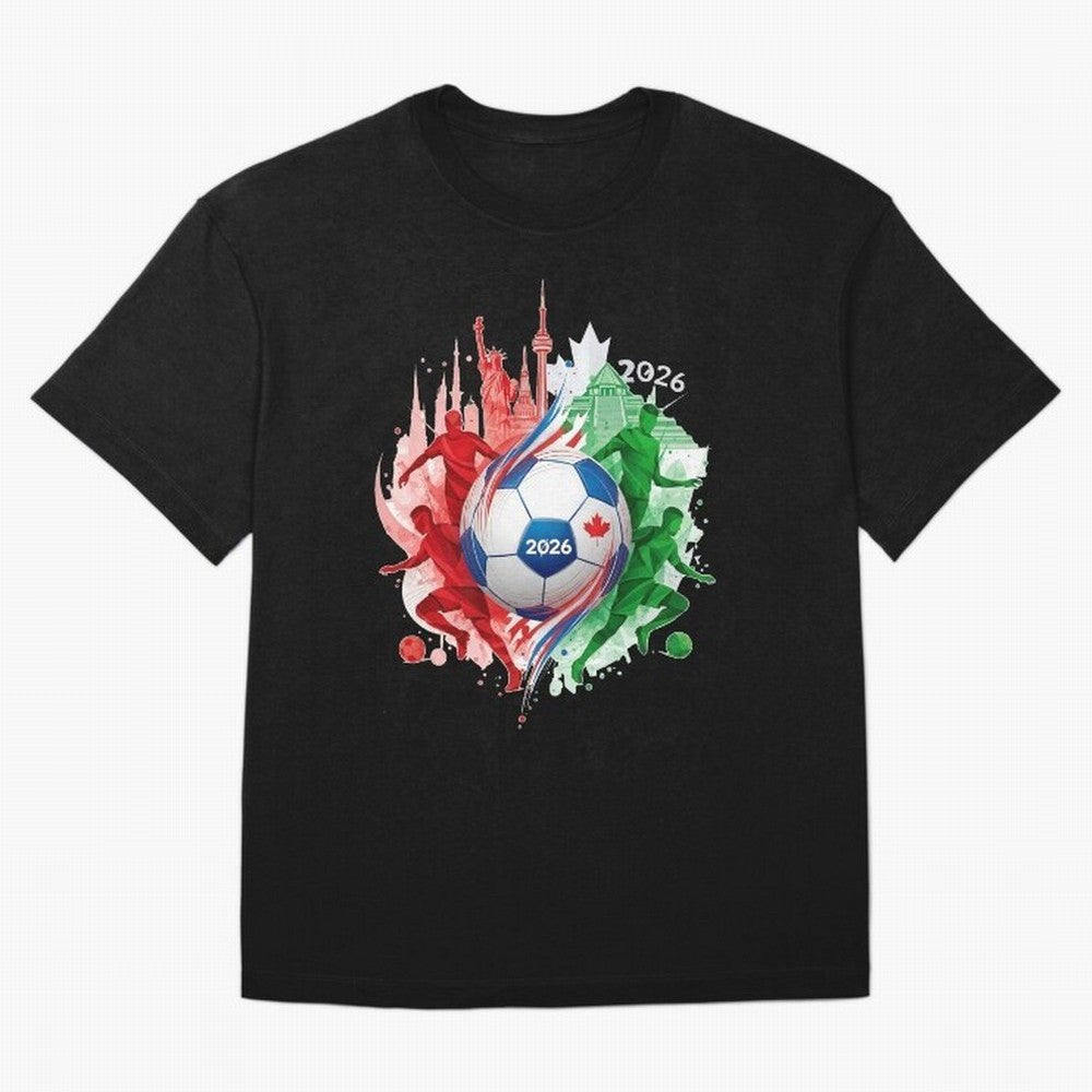 Internation Unity 2026 Classic T-Shirt Keep the Match Day Mood of Match Day Hype around FIFA World Cup 2026 Group Stage, Mbappe, Portugal, Championship Spirit, Famous Goals, Roaring Crowds and International Football Unity; Perfect for Fans,