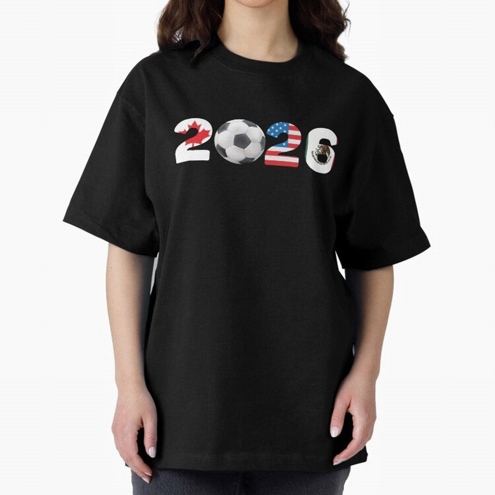 2026 North America Football Massive Event Soccer Ball Classic T-Shirt Bring Retro Soccer Energy to the FIFA World Cup 2026 USA Canada Mexico Journey through CR7 Highlights, Argentina Pride, Championship Spirit, Famous Goals, Roaring Crowds and