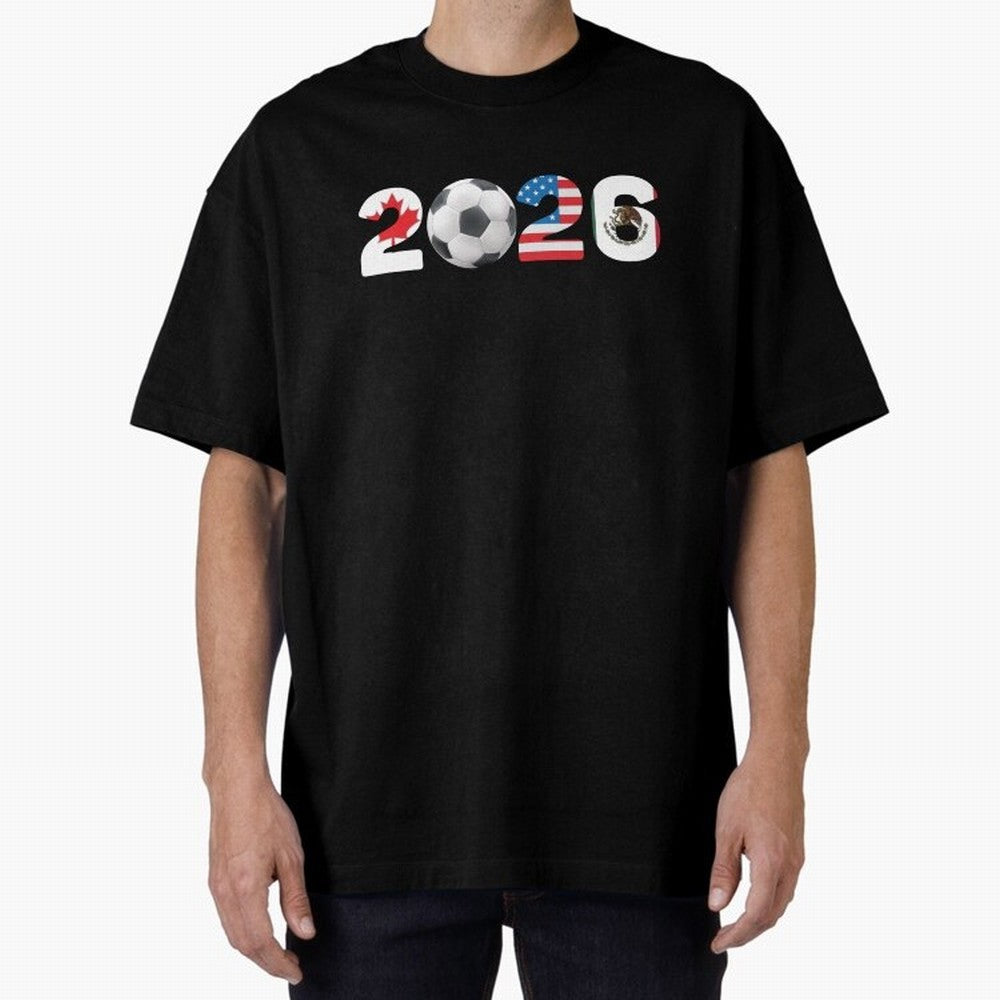 2026 North America Football Massive Event Soccer Ball Classic T-Shirt Bring Retro Soccer Energy to the FIFA World Cup 2026 USA Canada Mexico Journey through CR7 Highlights, Argentina Pride, Championship Spirit, Famous Goals, Roaring Crowds and