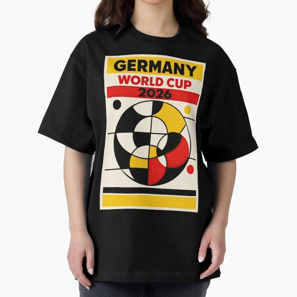 Elegant and Geometrical Germany World Cup 2026 Poster Classic T-Shirt Bring Legendary Rivalry Energy to FIFA World Cup 2026 Group Stage for Fans of Messi and Argentina, France and Brazil, Bringing Vintage Soccer Flavor, Modern Football Stars,