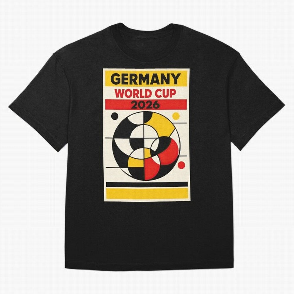 Elegant and Geometrical Germany World Cup 2026 Poster Classic T-Shirt Bring Legendary Rivalry Energy to FIFA World Cup 2026 Group Stage for Fans of Messi and Argentina, France and Brazil, Bringing Vintage Soccer Flavor, Modern Football Stars,