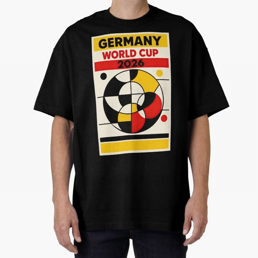 Elegant and Geometrical Germany World Cup 2026 Poster Classic T-Shirt Bring Legendary Rivalry Energy to FIFA World Cup 2026 Group Stage for Fans of Messi and Argentina, France and Brazil, Bringing Vintage Soccer Flavor, Modern Football Stars,