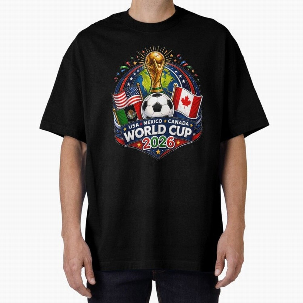 World Cup 2026 Sticker ¨C USA Mexico Canada Football Trophy Design Classic T-Shirt Celebrate Global Passion for Global Football Passion for FIFA World Cup 2026, Driven by Neymar, Haaland and Cristiano Ronaldo, Brazil, Football Passion, Legendary