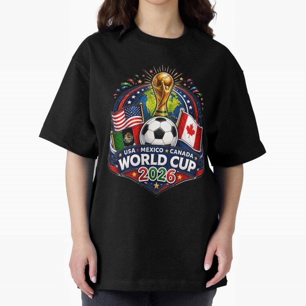 World Cup 2026 Sticker ¨C USA Mexico Canada Football Trophy Design Classic T-Shirt Celebrate Global Passion for Global Football Passion for FIFA World Cup 2026, Driven by Neymar, Haaland and Cristiano Ronaldo, Brazil, Football Passion, Legendary