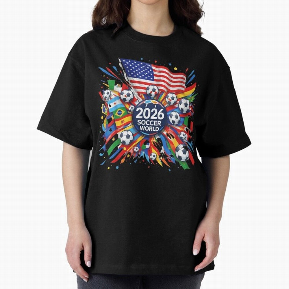 2026 Soccer World Cup United States Mexico Canada Football Championship Tournament Classic T-Shirt Feel the Trophy Chase of FIFA World Cup 2026 USA Canada Mexico Spirit, Inspired by Brazil, CR7 and Messi, Football Passion, Legendary Performances,