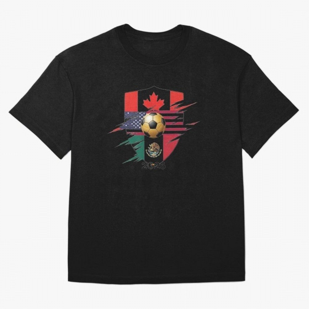 Golden Soccer Ball 2026 Host Nations Emblem Classic T-Shirt Bring Legendary Rivalry Energy to FIFA World Cup 2026 Built around Messi, Neymar and Mbappe, Netherlands Energy, Supporter Pride, Iconic Celebrations, Legendary Names and Global Match Day