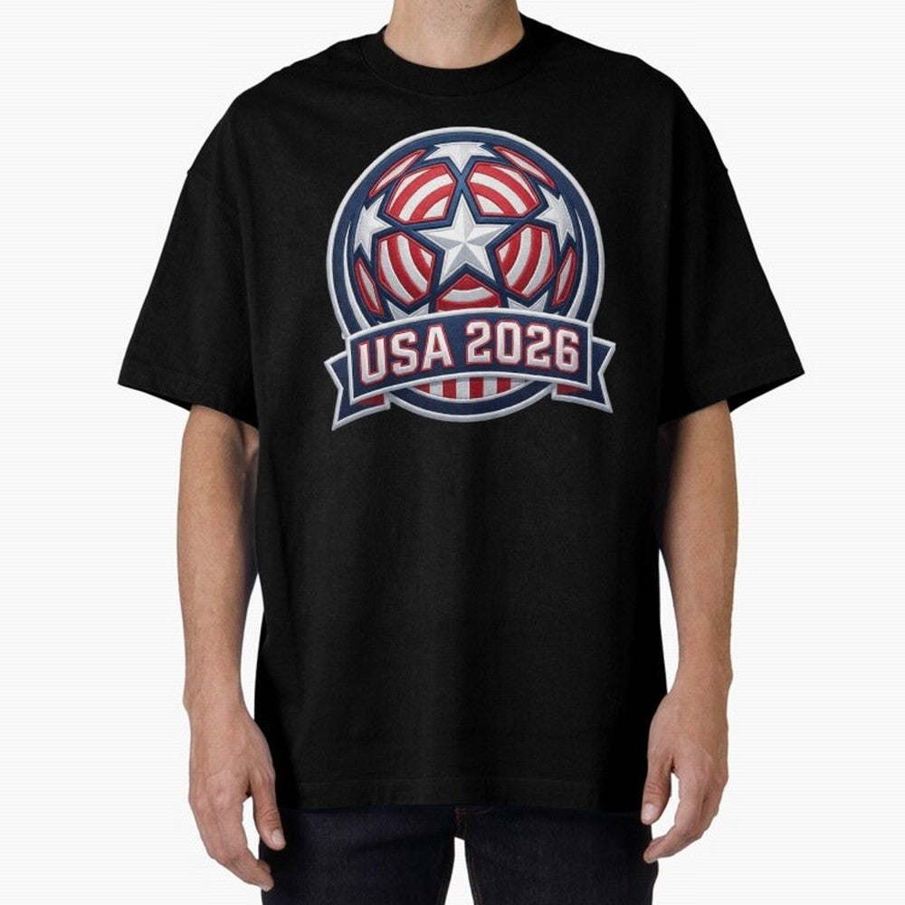 USA 2026 World Cup T-Shirt - Star Spangled Soccer Design - American Host Fan Tee Classic T-Shirt Support FIFA World Cup 2026 Group Stage with Messi, Neymar and Mbappe, England Energy, Champion Mindset, Group Stage Buzz, Knockout Tension and