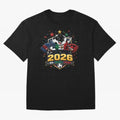 See You in 2026 USA Mexico Canada Soccer Mascot Classic T-Shirt Enjoy the Biggest Football Party of FIFA World Cup 2026 Highlighting Mbappe, Brazil Energy, Goal Celebration Energy, Supporter Heritage, Football Icons and Worldwide Tournament Joy;