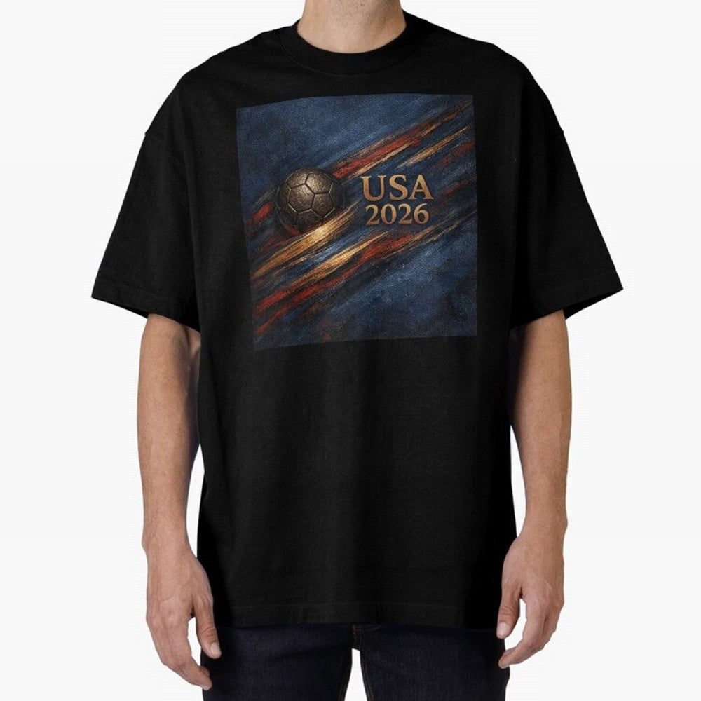 Bronze Inspired USA 2026 Soccer Theme Classic T-Shirt Stand Out with Spirit from the FIFA World Cup 2026 Journey through Neymar, Haaland and Cristiano Ronaldo Highlights, England Pride, Football Passion, Legendary Performances, Festival Vibes and