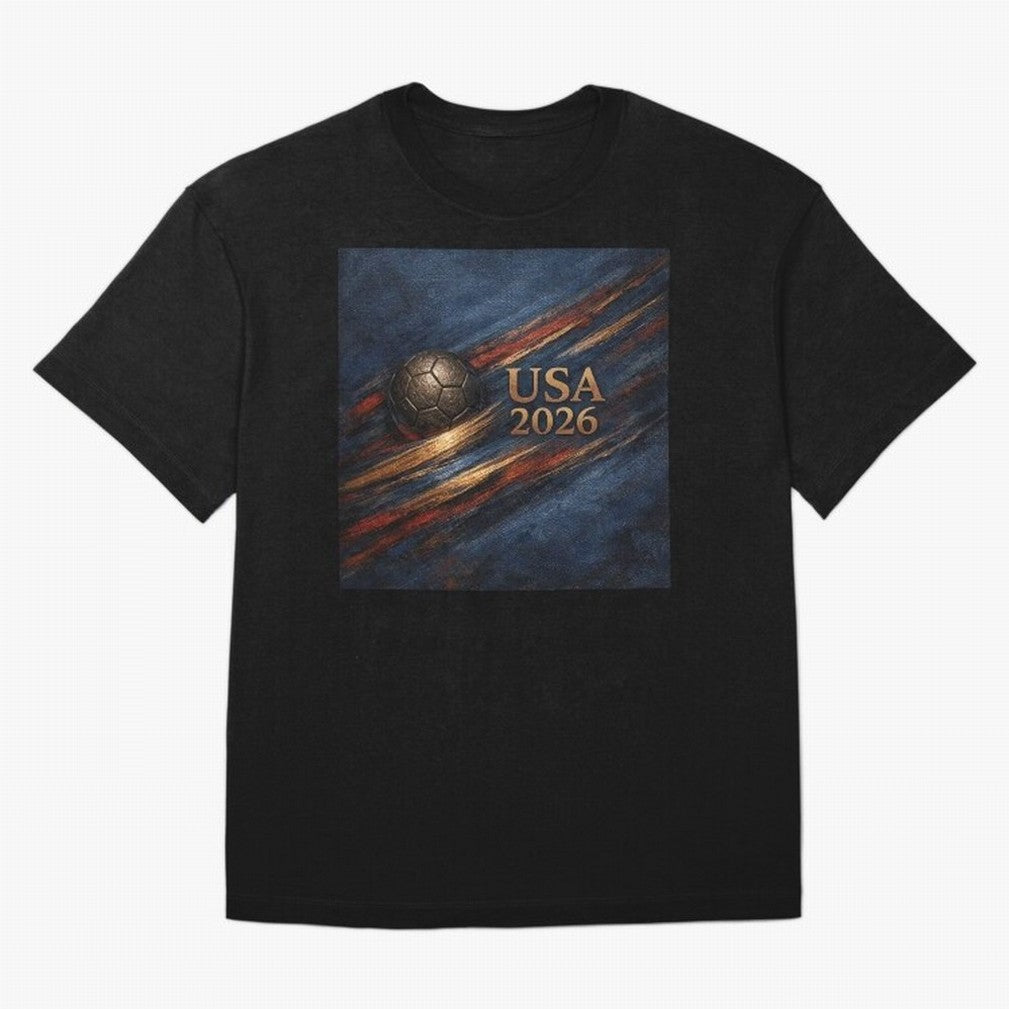 Bronze Inspired USA 2026 Soccer Theme Classic T-Shirt Stand Out with Spirit from the FIFA World Cup 2026 Journey through Neymar, Haaland and Cristiano Ronaldo Highlights, England Pride, Football Passion, Legendary Performances, Festival Vibes and