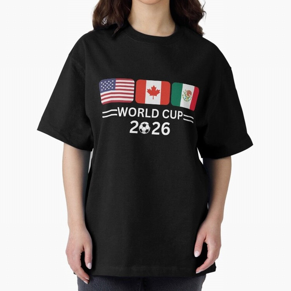 Football World Cup 2026 USA Canada Mexico Soccer & Football Fan Classic T-Shirt Turn Up for Global Football Passion for FIFA World Cup 2026 Group Stage, Built around Neymar, Haaland and Cristiano Ronaldo, France and Portugal, Global Supporter