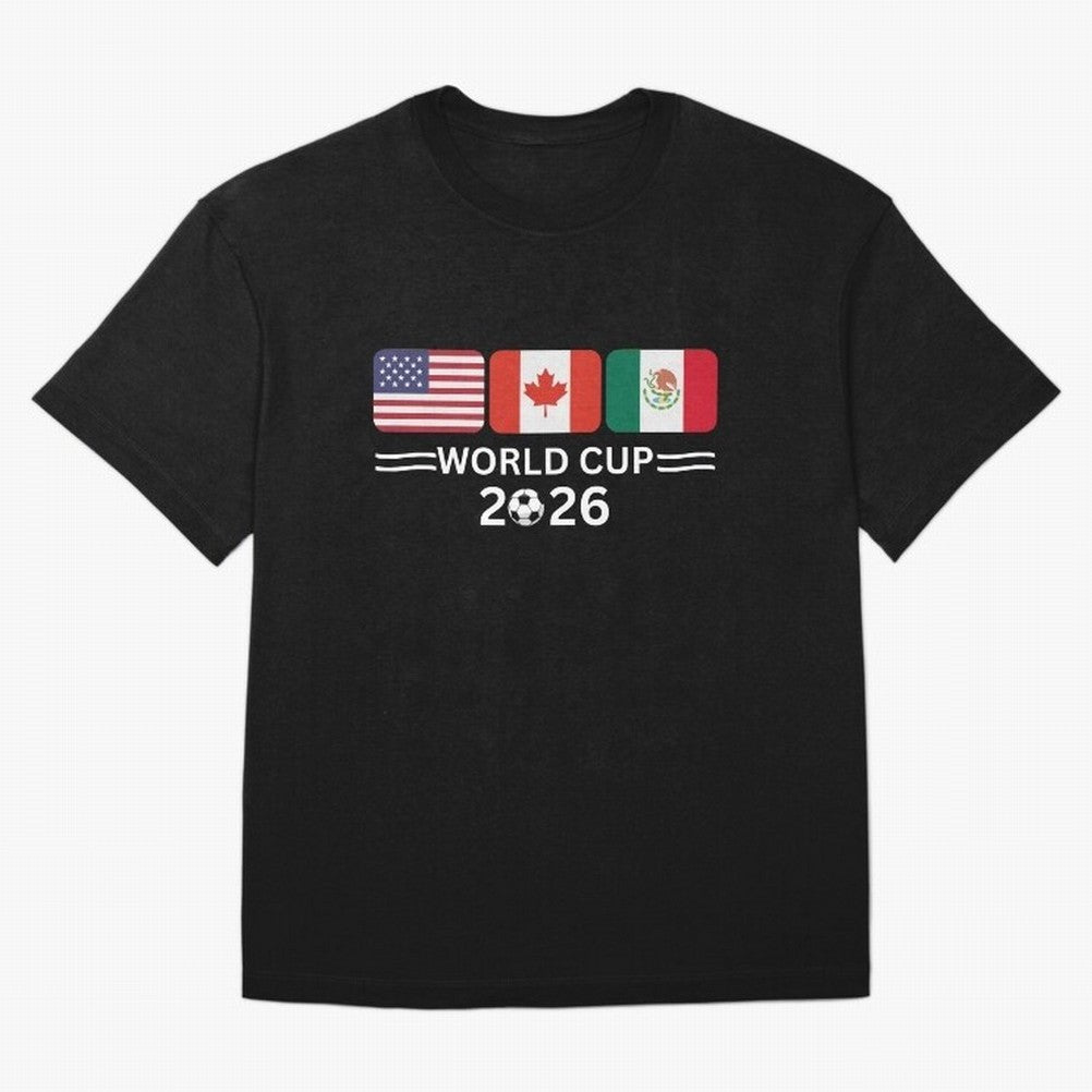 Football World Cup 2026 USA Canada Mexico Soccer & Football Fan Classic T-Shirt Turn Up for Global Football Passion for FIFA World Cup 2026 Group Stage, Built around Neymar, Haaland and Cristiano Ronaldo, France and Portugal, Global Supporter
