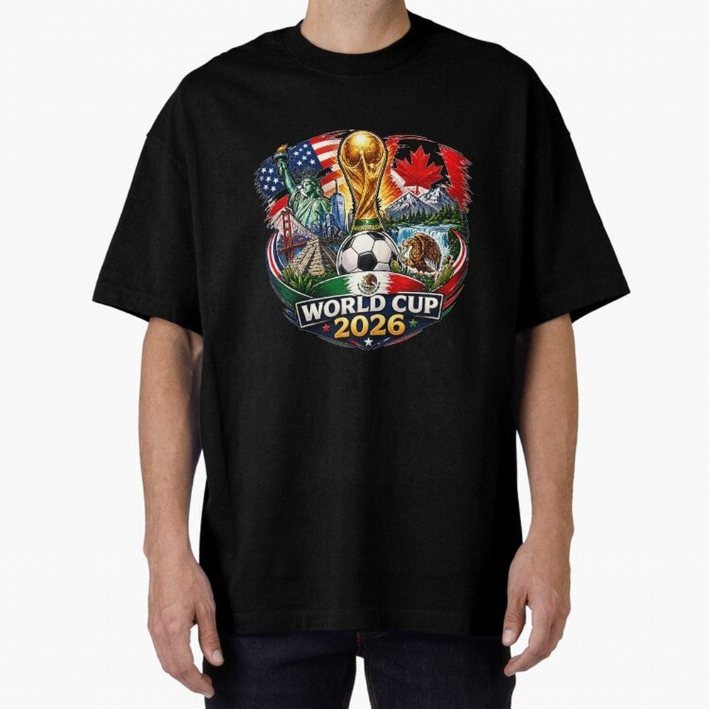 World Football 2026 USA Canada Mexico ¨C Soccer Fan Design Retro Travel Style Classic T-Shirt Bring Trophy Dreams to the FIFA World Cup 2026 USA Canada Mexico Journey through Haaland Highlights, Portugal Pride, Stadium Memories, Football Loyalty,