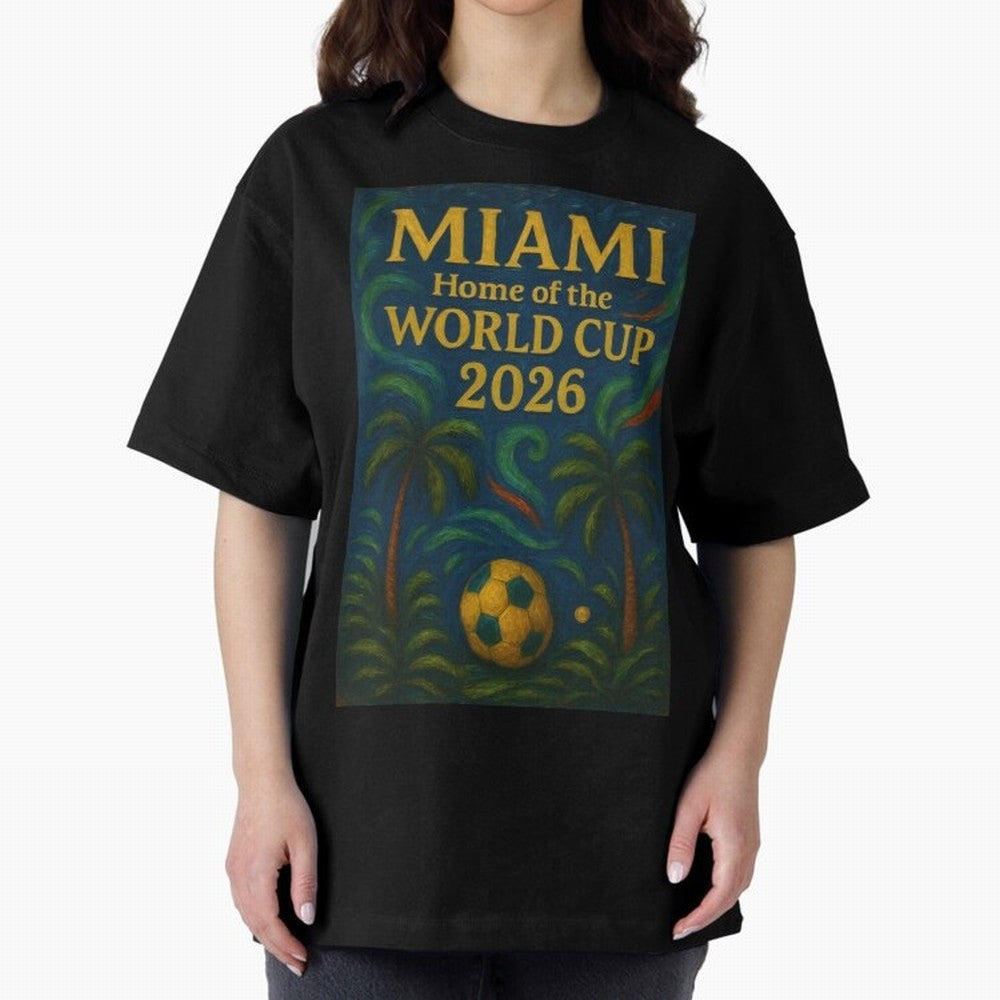 Miami Home of the World Cup 2026 Soccer Fan Poster ¡ª Tropical Art Print Classic T-Shirt Make the Season About the FIFA World Cup 2026 Group Stage Journey through Mbappe and Neymar Highlights, England and Germany Pride, Football History, Final