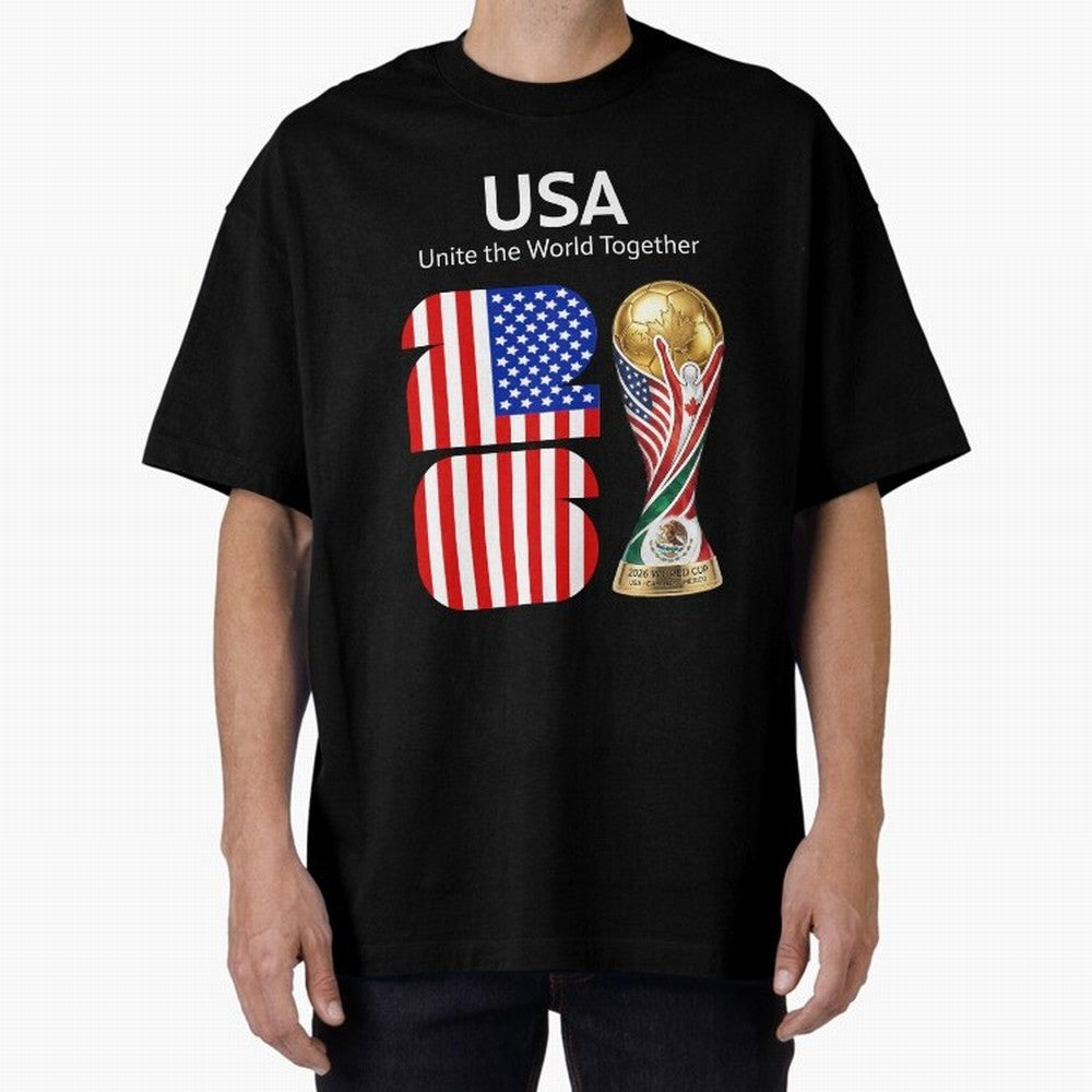 World Cup 2026, IMG 021, USA 002 Classic T-Shirt Show Your Stadium Side during Global Football Passion for FIFA World Cup 2026 USA Canada Mexico, Driven by Messi, Neymar and Mbappe, Argentina, France and Brazil, Goal Celebration Energy, Supporter