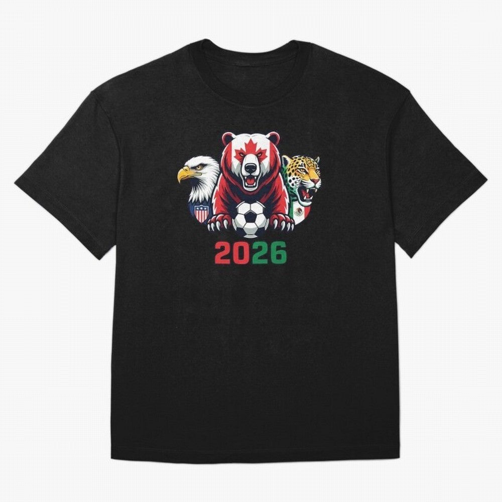 World Cup 2026 USA Canada Mexico Host Mascots Classic T-Shirt Bring Trophy Dreams to FIFA World Cup 2026 Group Stage Made for Neymar, France Energy, Champion Mindset, Group Stage Buzz, Knockout Tension and Passionate Fan Culture; Ideal for