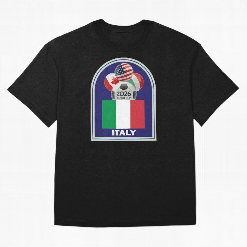 Italy 2026 Soccer T-shirt Classic T-Shirt Relive the Noise and Pride of FIFA World Cup 2026 Inspired by Messi, CR7 and Mbappe, Argentina and Brazil Energy, Classic Soccer Heritage, Championship Pressure, Fan Loyalty and International Pride; Perfect
