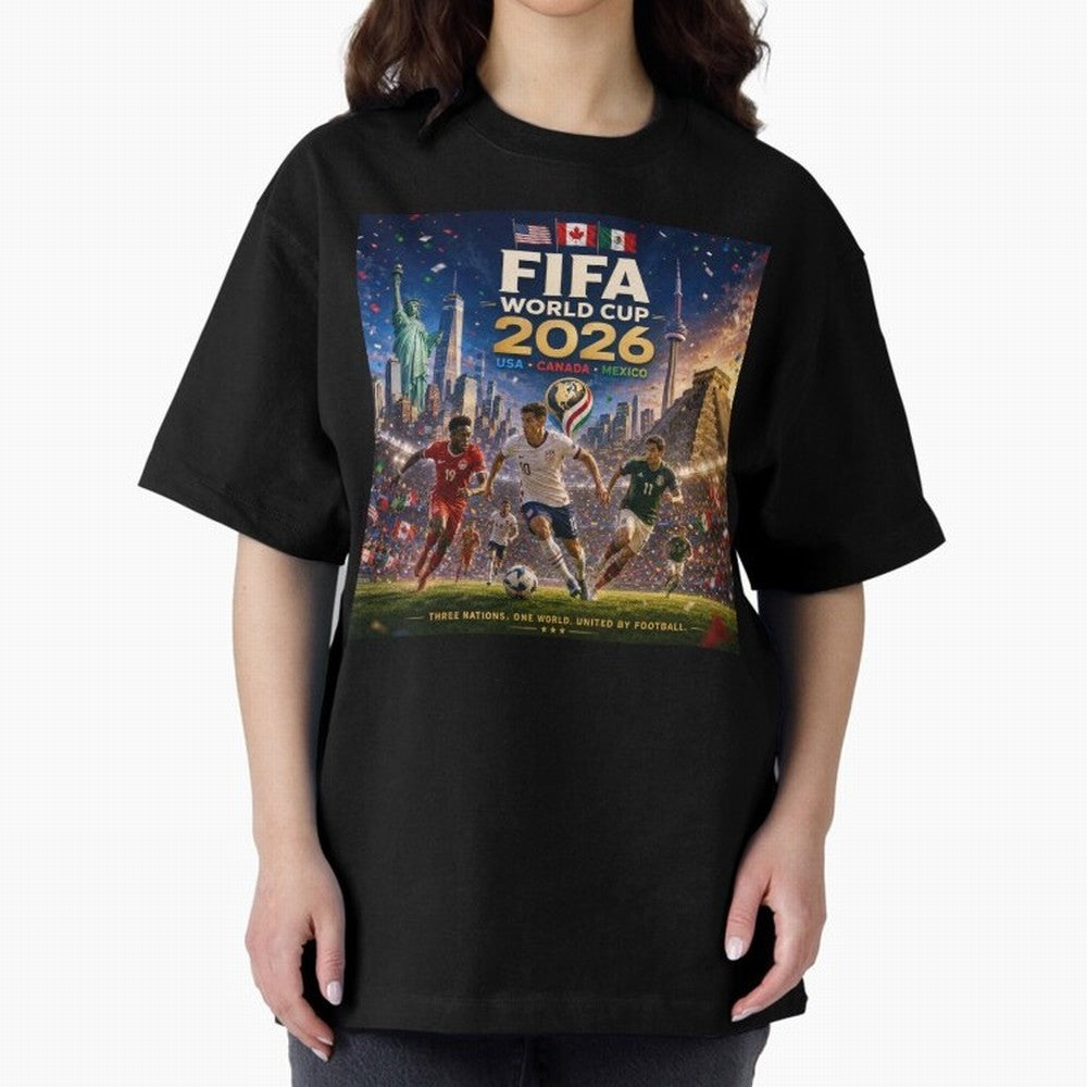 North America Soccer 2026 #football 2026 Classic T-Shirt Experience FIFA World Cup 2026 USA Canada Mexico for Fans of Messi and Cristiano Ronaldo and Spain and Netherlands, Bringing Vintage Soccer Flavor, Modern Football Stars, National Flags and