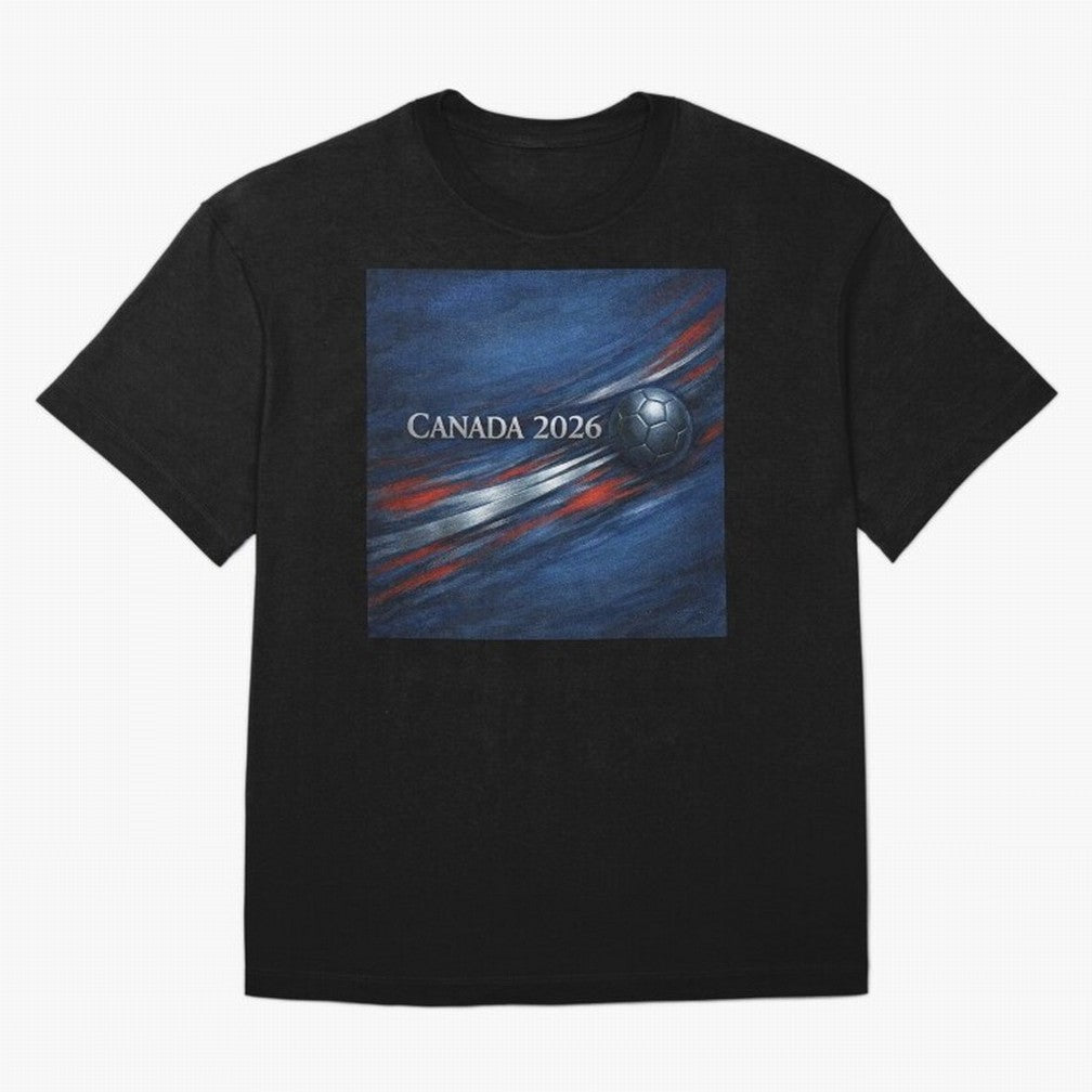 Canada 2026 Soccer Splash Classic T-Shirt Cheer through Every Moment of FIFA World Cup 2026 Group Stage with Messi and Cristiano Ronaldo, Argentina Energy, Goal Celebration Energy, Supporter Heritage, Football Icons and Worldwide Tournament Joy;