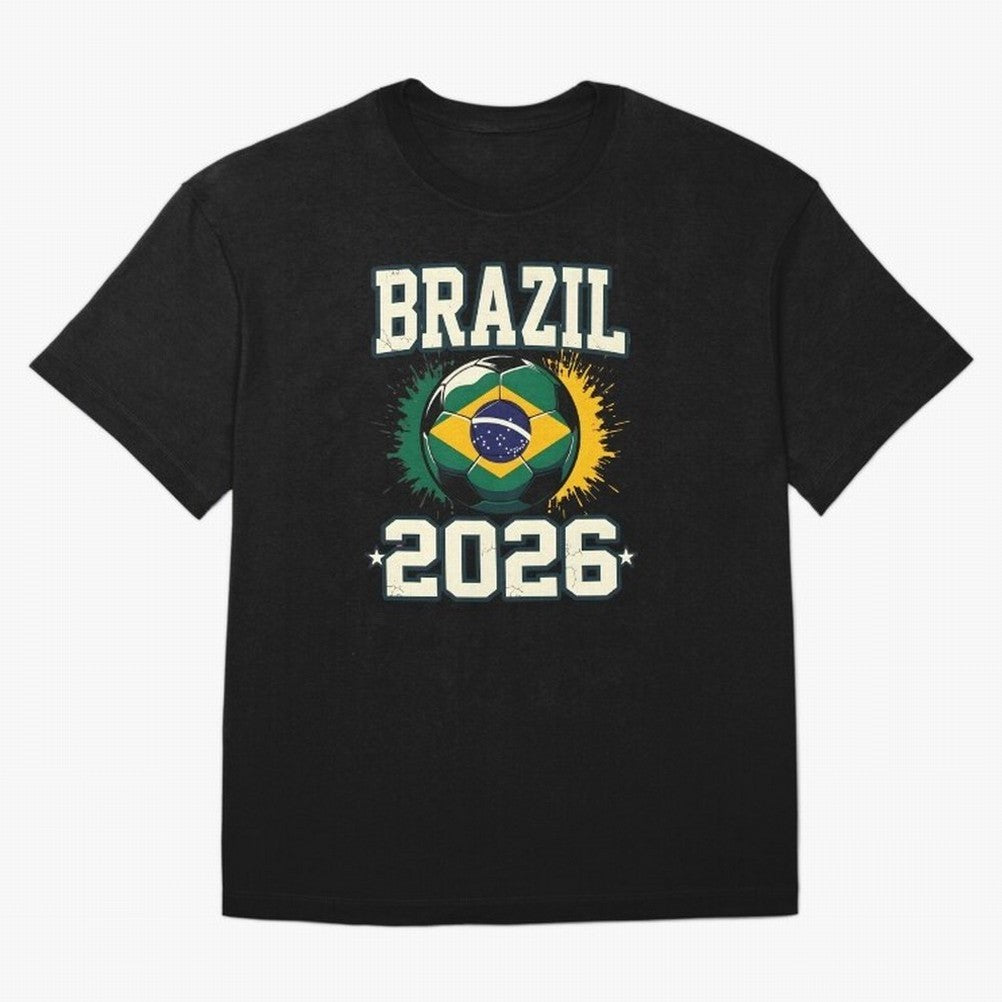 Brazil Soccer Football 2026 Classic T-Shirt Celebrate Classic Football Spirit in FIFA World Cup 2026 Filled with CR7 and Messi, England, France and Netherlands Energy, Worldwide Fan Energy, Dramatic Goals, Stadium Lights and Championship