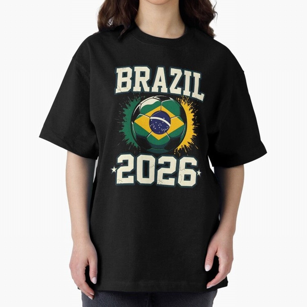 Brazil Soccer Football 2026 Classic T-Shirt Celebrate Classic Football Spirit in FIFA World Cup 2026 Filled with CR7 and Messi, England, France and Netherlands Energy, Worldwide Fan Energy, Dramatic Goals, Stadium Lights and Championship