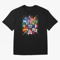 2026 Soccer World Championship Global Flags Paint Splash Sports Fan Graphic Classic T-Shirt Follow Every Goal of FIFA World Cup 2026 for Fans of Mbappe and Brazil, Bringing Global Supporter Spirit, Legendary Goals, National Colors and Tournament