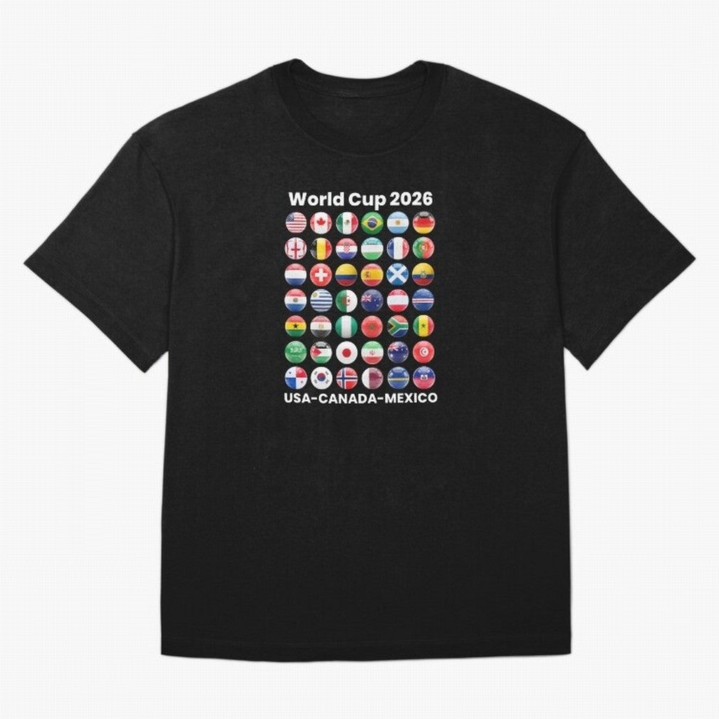 Soccer World Cup 2026 all Country Ball Football Fan Game Day Youth Sports Apparel For Men Women Kids Clothing Classic T-Shirt Create FIFA World Cup 2026 Group Stage for Fans of Haaland and Portugal, Spain and Germany, Bringing Championship Spirit,
