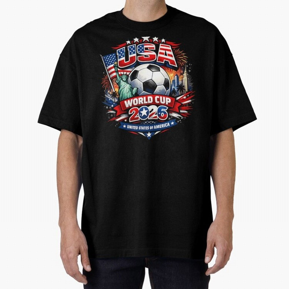 USA World Cup 2026 Soccer Graphic ¨C Patriotic Football Fan Art Classic T-Shirt Bring Bold Fan Energy to Global Football Passion for FIFA World Cup 2026 USA Canada Mexico, Made for Mbappe and Neymar, Spain, Classic Soccer Heritage, Championship