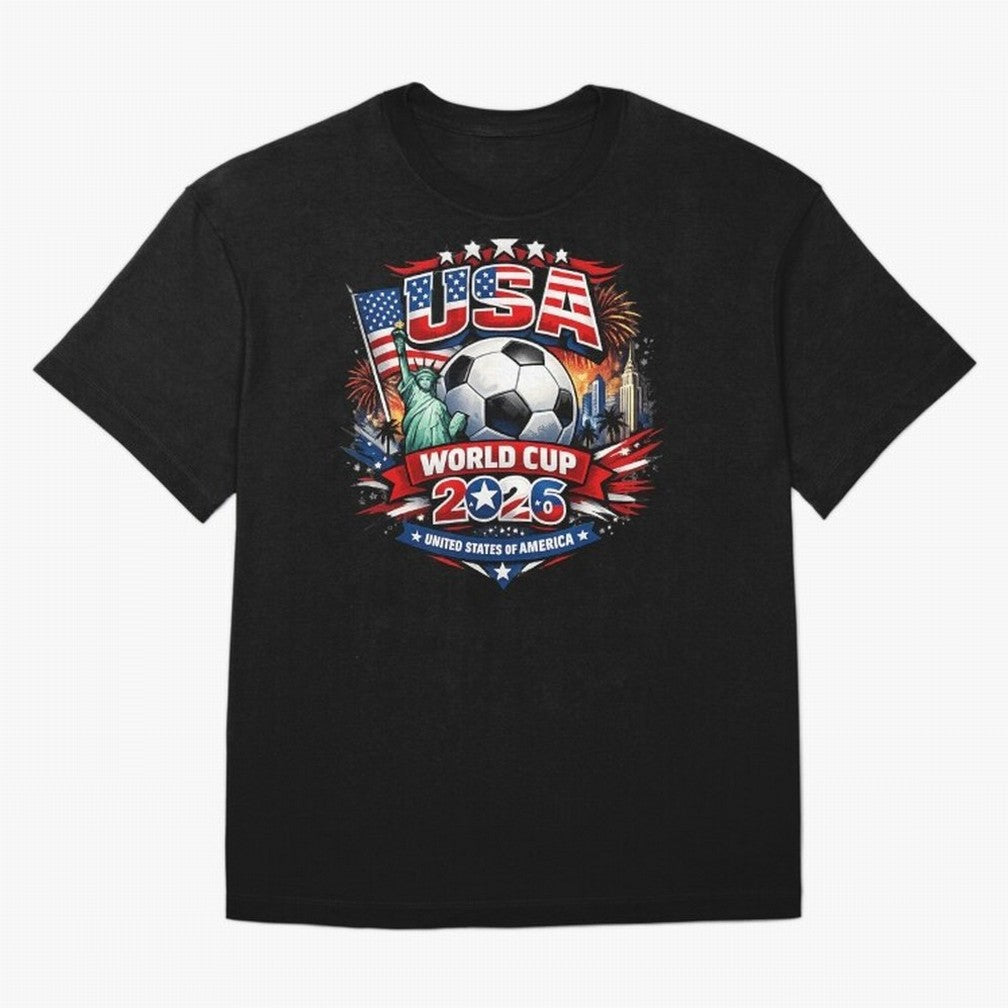 USA World Cup 2026 Soccer Graphic ¨C Patriotic Football Fan Art Classic T-Shirt Bring Bold Fan Energy to Global Football Passion for FIFA World Cup 2026 USA Canada Mexico, Made for Mbappe and Neymar, Spain, Classic Soccer Heritage, Championship