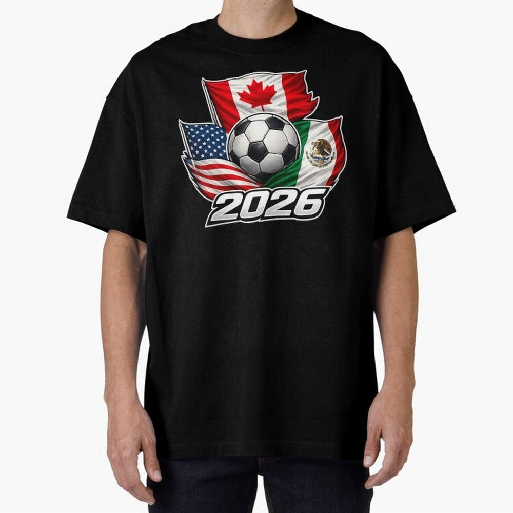Soccer 2026 USA Canada Mexico ¨C World Football Flags Classic T-Shirt Show Love for Legendary Goals in Global Football Passion for FIFA World Cup 2026 Group Stage, with Messi, Neymar and Mbappe, England, Fan Favorite Moments, National Team Passion,