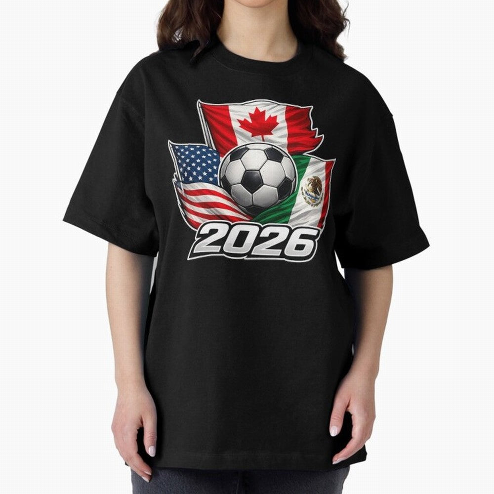 Soccer 2026 USA Canada Mexico ¨C World Football Flags Classic T-Shirt Show Love for Legendary Goals in Global Football Passion for FIFA World Cup 2026 Group Stage, with Messi, Neymar and Mbappe, England, Fan Favorite Moments, National Team Passion,