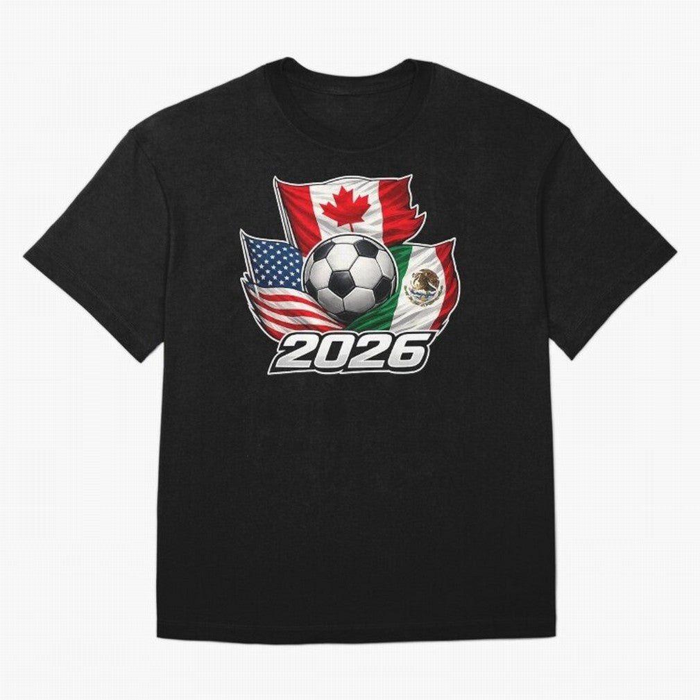 Soccer 2026 USA Canada Mexico ¨C World Football Flags Classic T-Shirt Show Love for Legendary Goals in Global Football Passion for FIFA World Cup 2026 Group Stage, with Messi, Neymar and Mbappe, England, Fan Favorite Moments, National Team Passion,