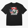 Soccer 2026 USA Canada Mexico ¨C World Football Flags Classic T-Shirt Show Love for Legendary Goals in Global Football Passion for FIFA World Cup 2026 Group Stage, with Messi, Neymar and Mbappe, England, Fan Favorite Moments, National Team Passion,