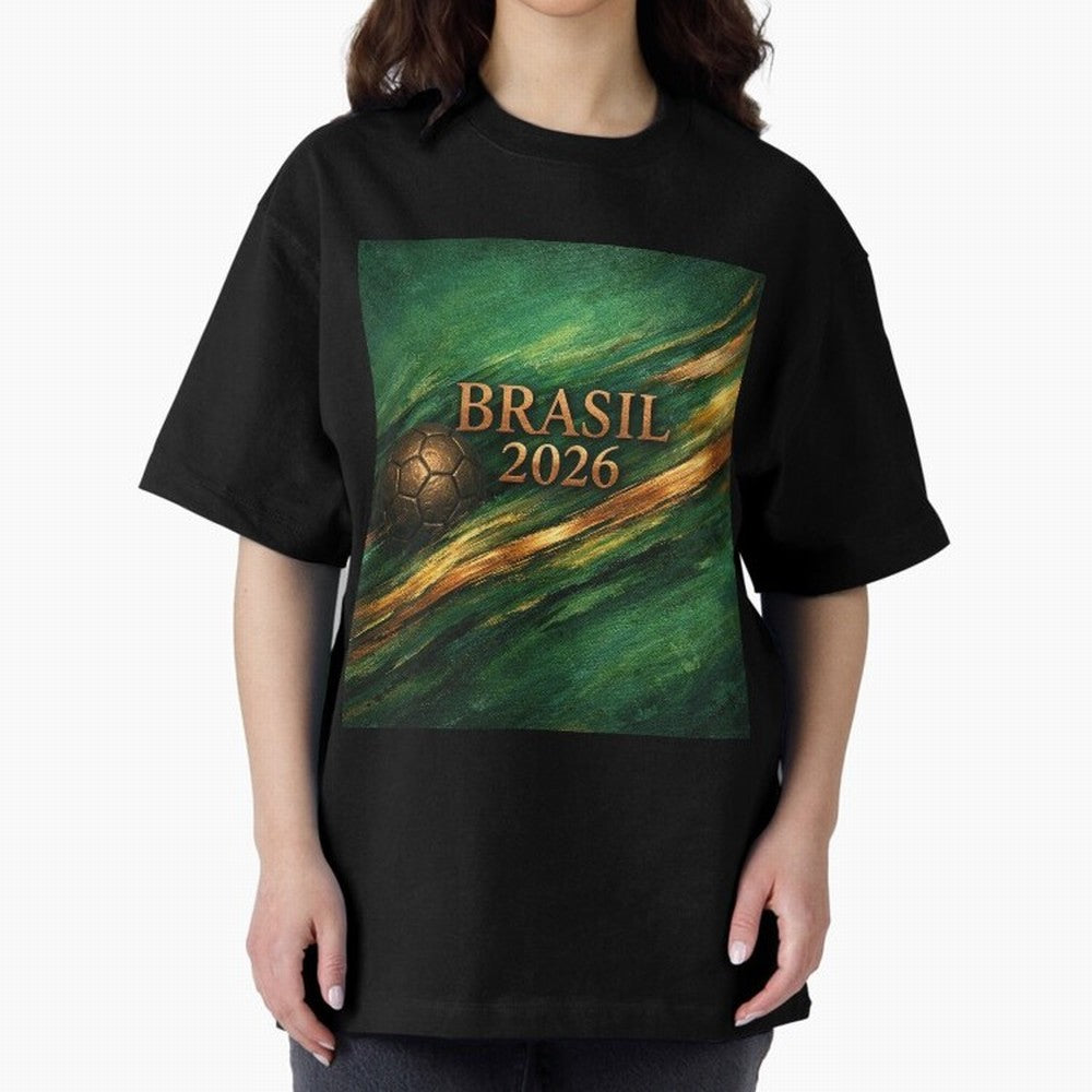 Brasil 2026 Soccer Theme Dark Green Classic T-Shirt Celebrate Fan Culture around FIFA World Cup 2026 Group Stage Spirit, Centered on Portugal, Messi, Vintage Soccer Flavor, Modern Football Stars, National Flags and Final Night Emotion; Ideal for