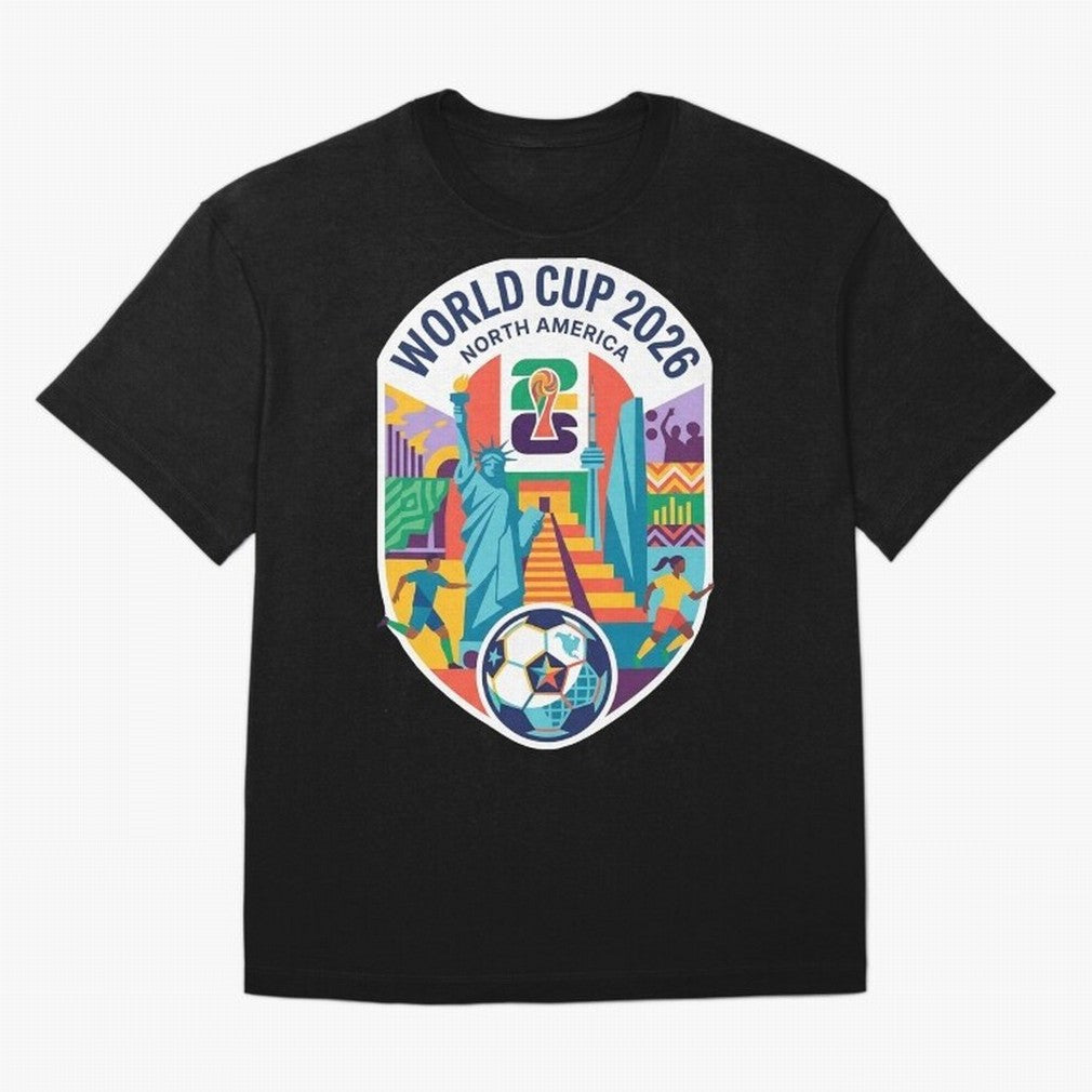 World Cup 2026 North America Soccer Tournament Colorful Emblem Classic T-Shirt Fuel Global Football Passion for FIFA World Cup 2026, Centered on Haaland, England, France and Netherlands, Tournament Hype, Historic Matchups, Family Viewing Parties