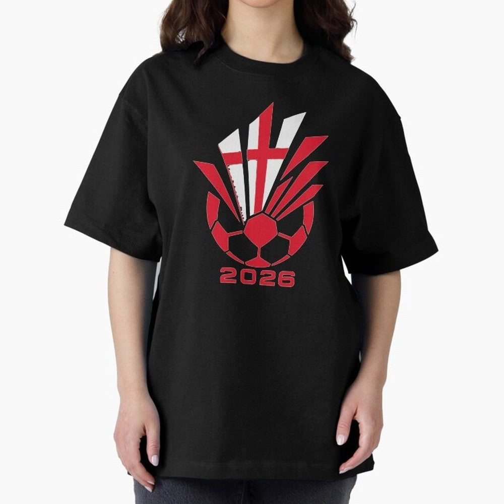 England Soccer 2026 Cross Burst Emblem Classic T-Shirt Upgrade FIFA World Cup 2026 for Fans of CR7 and England, Bringing Sports Nostalgia, International Competition, Famous Players and Unforgettable Victories; Great for Watch Parties, Sports Bars,