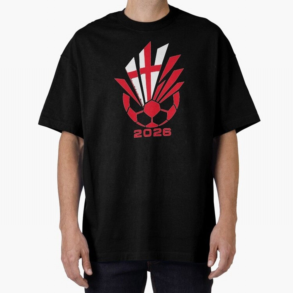 England Soccer 2026 Cross Burst Emblem Classic T-Shirt Upgrade FIFA World Cup 2026 for Fans of CR7 and England, Bringing Sports Nostalgia, International Competition, Famous Players and Unforgettable Victories; Great for Watch Parties, Sports Bars,