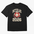 Switzerland 2026 World Cup Classic T-Shirt Show Fan Pride Across FIFA World Cup 2026 Group Stage Spirit, Driven by Brazil, Messi, Neymar and Mbappe, Tournament Hype, Historic Matchups, Family Viewing Parties and Global Sports Pride; Great for Watch