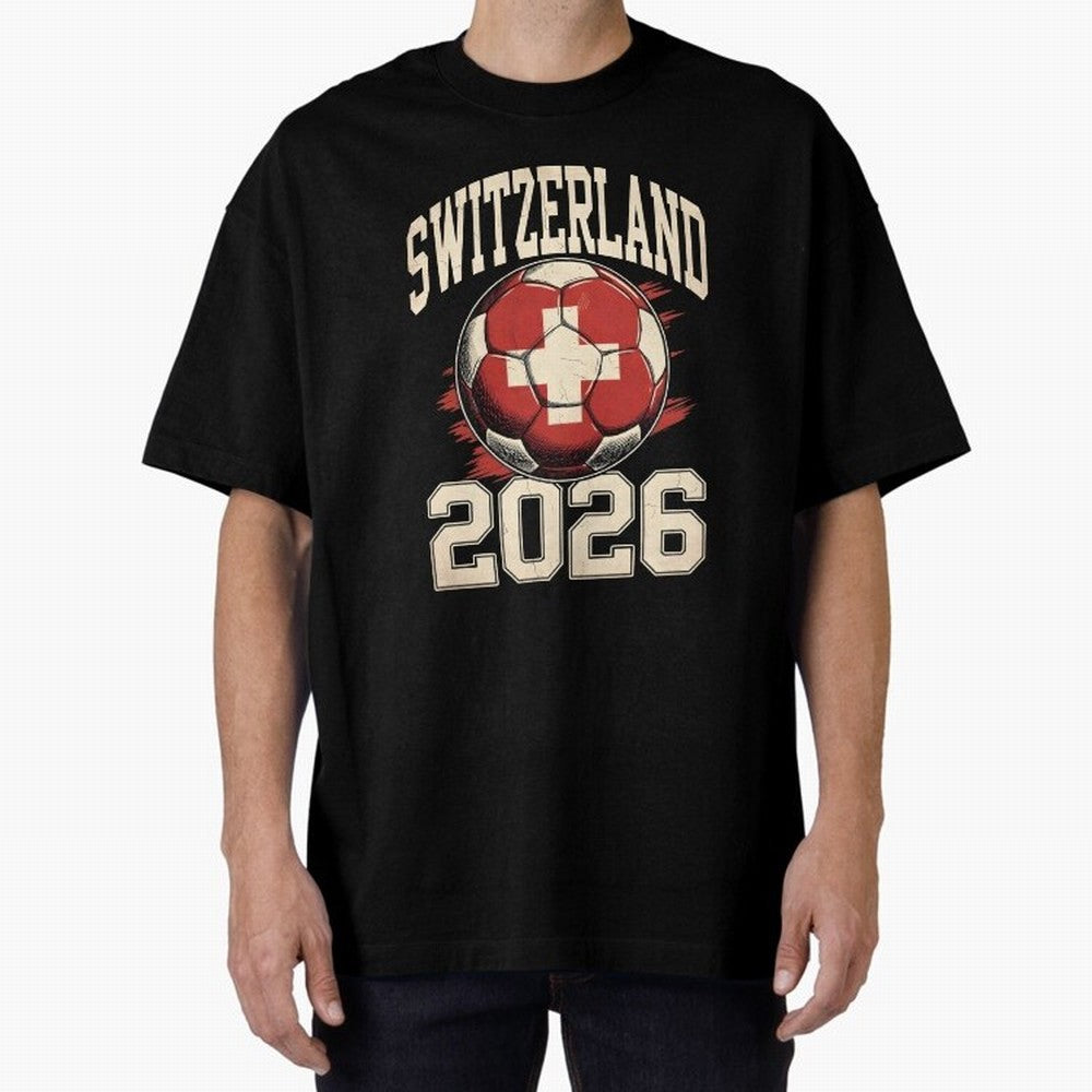Switzerland 2026 World Cup Classic T-Shirt Show Fan Pride Across FIFA World Cup 2026 Group Stage Spirit, Driven by Brazil, Messi, Neymar and Mbappe, Tournament Hype, Historic Matchups, Family Viewing Parties and Global Sports Pride; Great for Watch