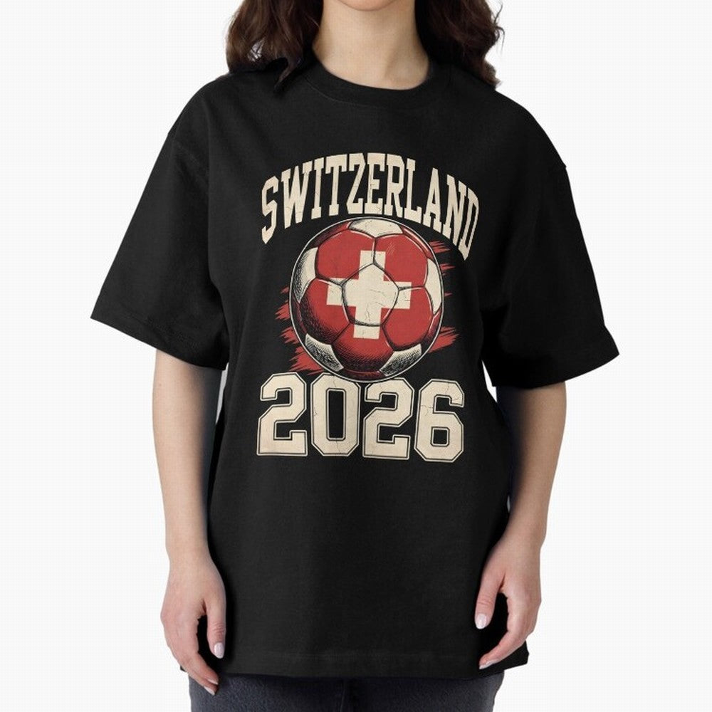 Switzerland 2026 World Cup Classic T-Shirt Show Fan Pride Across FIFA World Cup 2026 Group Stage Spirit, Driven by Brazil, Messi, Neymar and Mbappe, Tournament Hype, Historic Matchups, Family Viewing Parties and Global Sports Pride; Great for Watch