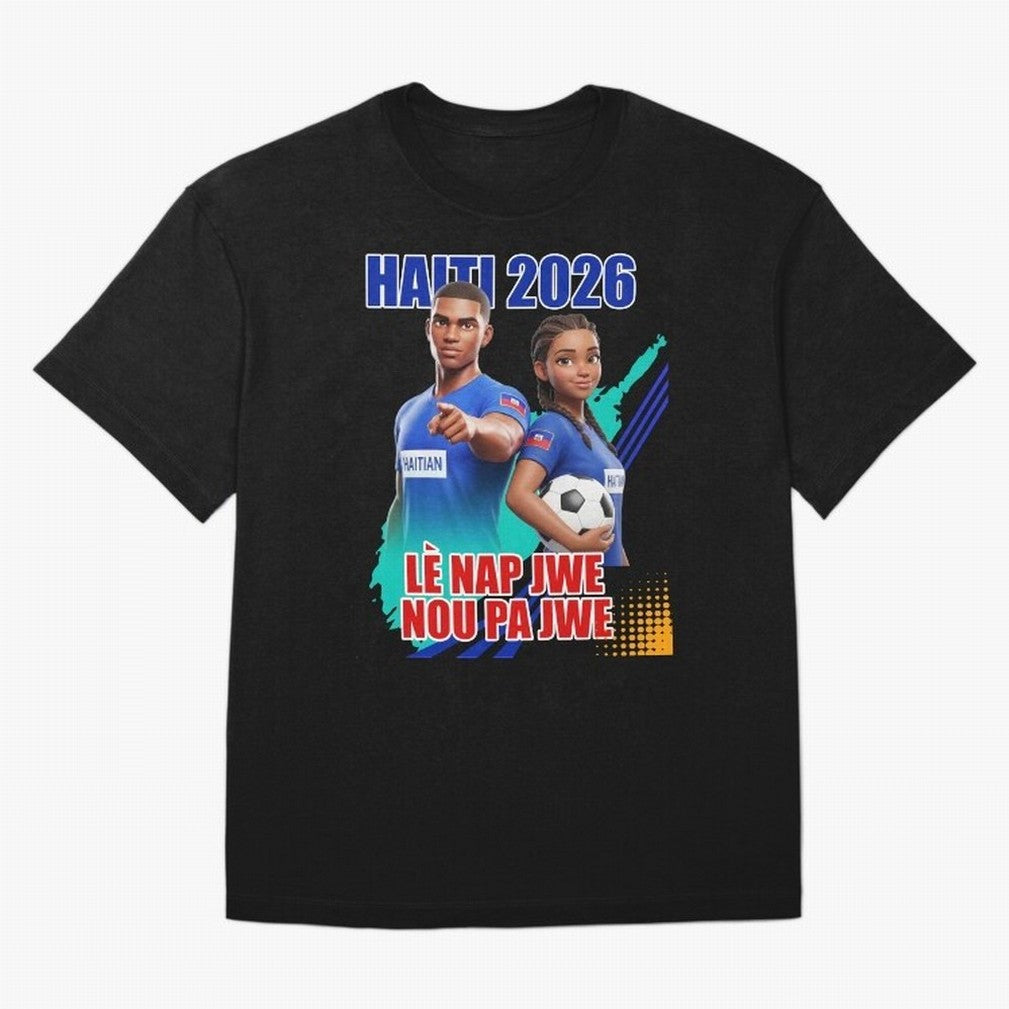 IMG 007, World Cup 2026, Haiti 007 Classic T-Shirt Share the Excitement of Global Football Passion for FIFA World Cup 2026 Group Stage, Built around Messi and Cristiano Ronaldo, France and Portugal, Vintage Soccer Flavor, Modern Football Stars,