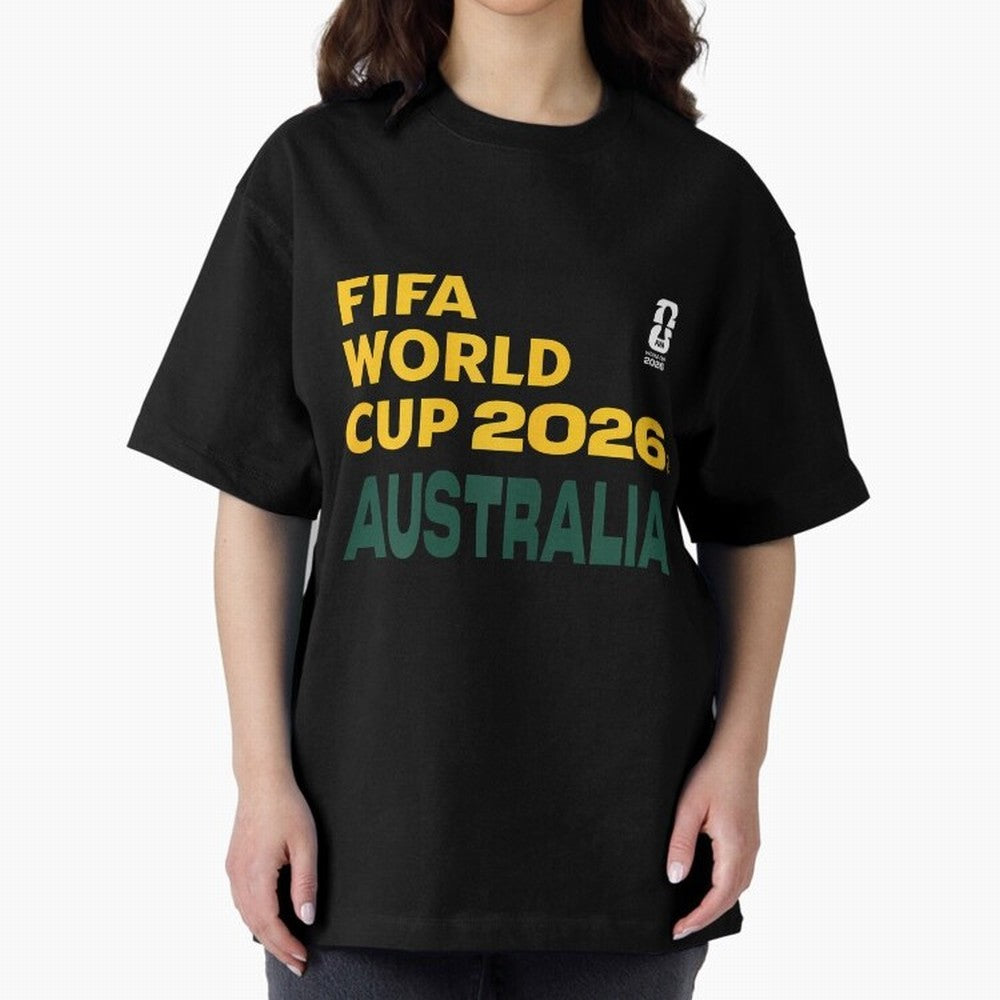 World Cup26 Australia Block Letters Classic T-Shirt Carry the Dream of Global Football Passion for FIFA World Cup 2026, Centered on Messi, Neymar and Mbappe, Argentina and Brazil, Fan Favorite Moments, National Team Passion, Big Match Drama and