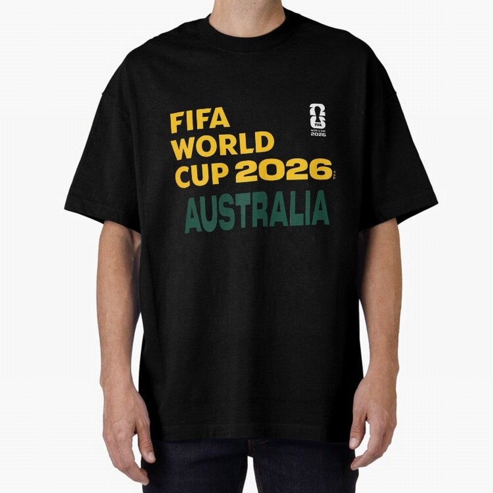 World Cup26 Australia Block Letters Classic T-Shirt Carry the Dream of Global Football Passion for FIFA World Cup 2026, Centered on Messi, Neymar and Mbappe, Argentina and Brazil, Fan Favorite Moments, National Team Passion, Big Match Drama and