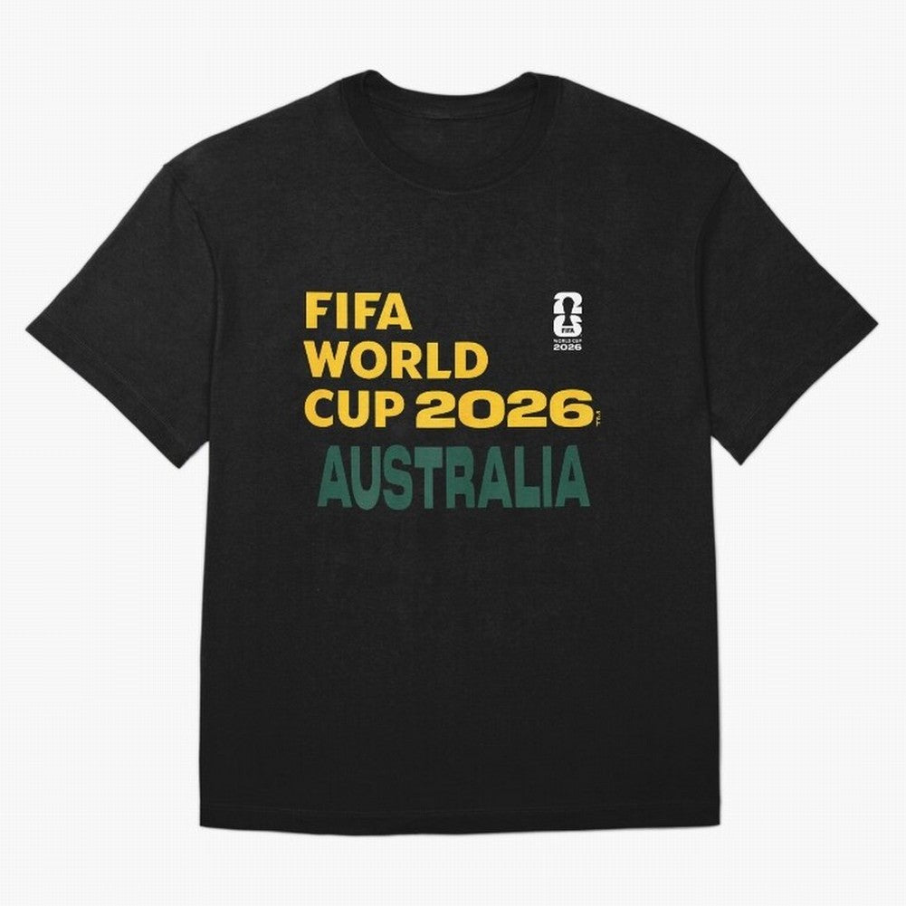 World Cup26 Australia Block Letters Classic T-Shirt Carry the Dream of Global Football Passion for FIFA World Cup 2026, Centered on Messi, Neymar and Mbappe, Argentina and Brazil, Fan Favorite Moments, National Team Passion, Big Match Drama and