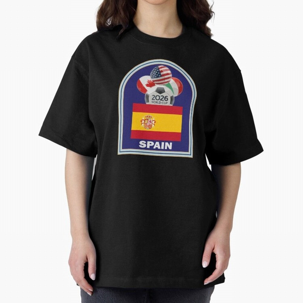 Spain 2026 Soccer T-shirt Classic T-Shirt Follow the Final Road of Global Football Passion for FIFA World Cup 2026 Group Stage, Built around Haaland, Brazil, Vintage Soccer Flavor, Modern Football Stars, National Flags and Final Night Emotion; Made