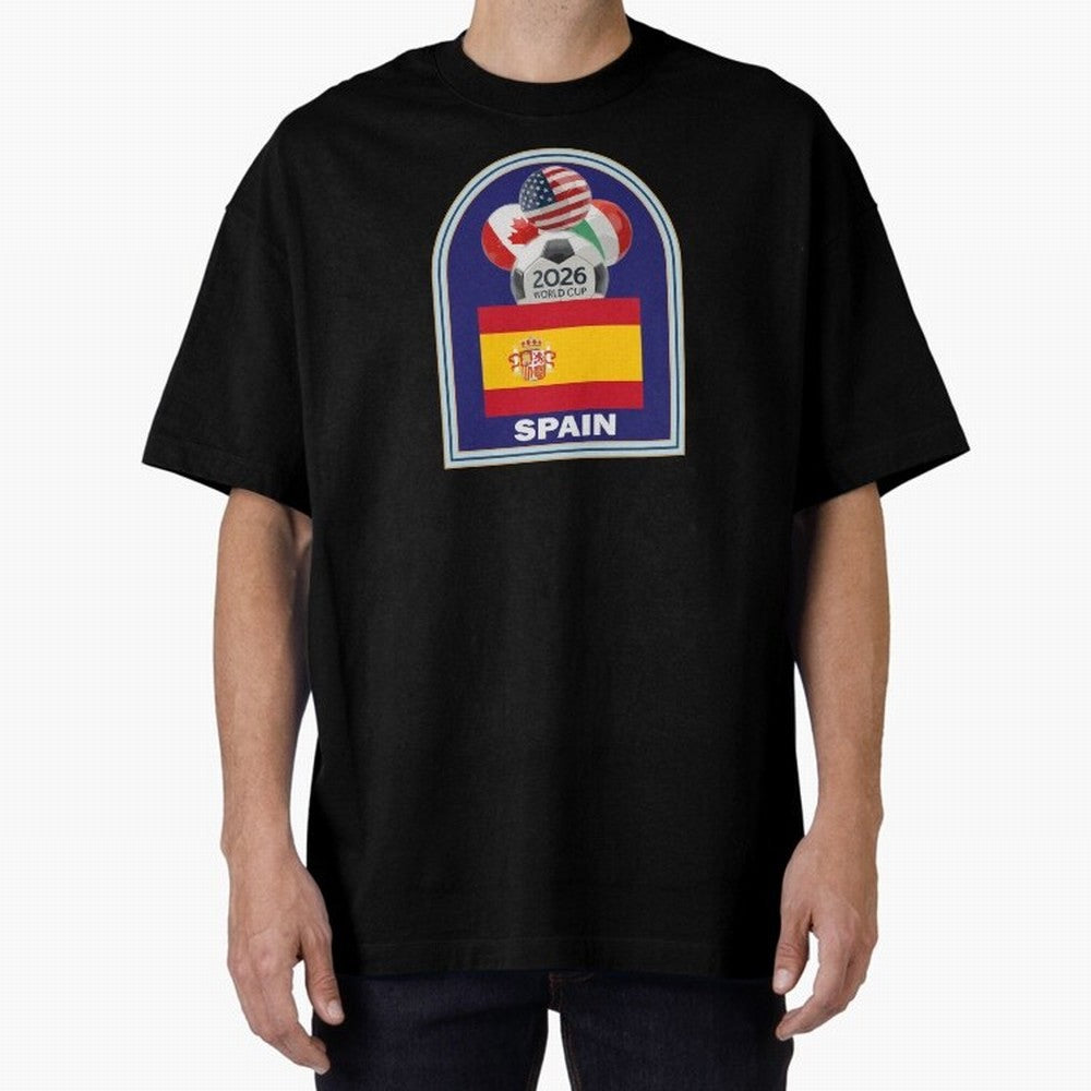 Spain 2026 Soccer T-shirt Classic T-Shirt Follow the Final Road of Global Football Passion for FIFA World Cup 2026 Group Stage, Built around Haaland, Brazil, Vintage Soccer Flavor, Modern Football Stars, National Flags and Final Night Emotion; Made